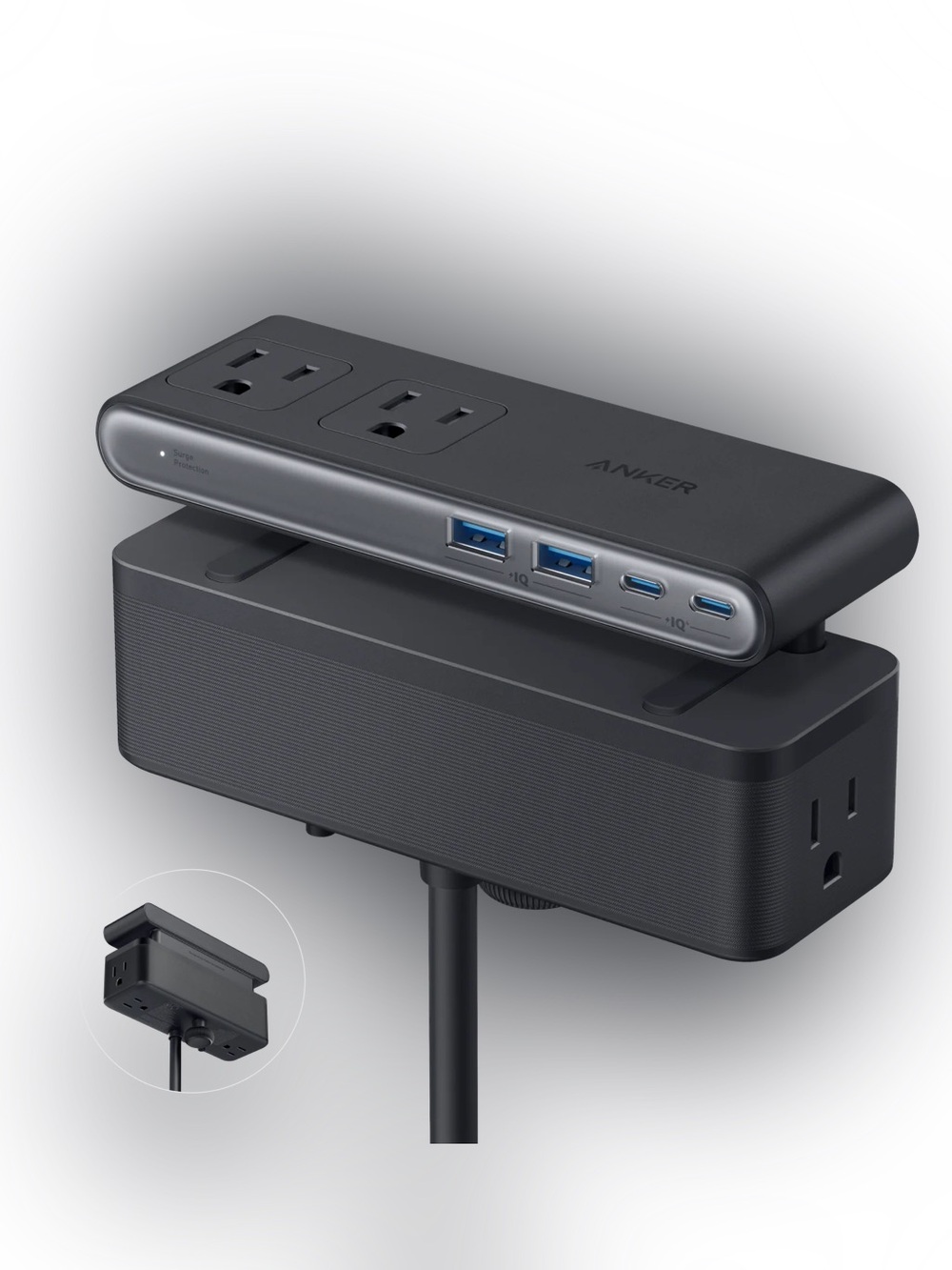 Anker Nano Power Strip (10-in-1, 70W, Clamp)